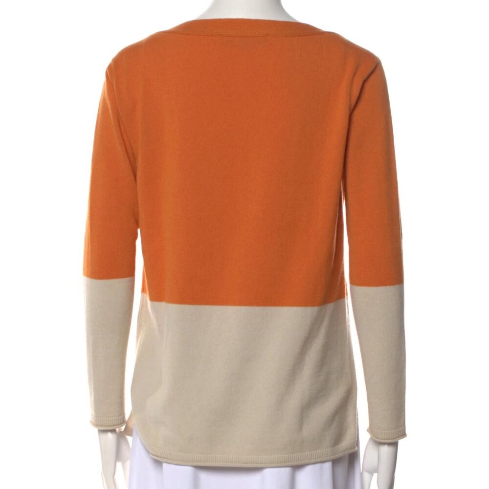 New Loro Piana 100% cashmere boatneck bateau colorblock knit pullover sweater - Picture 3 of 16